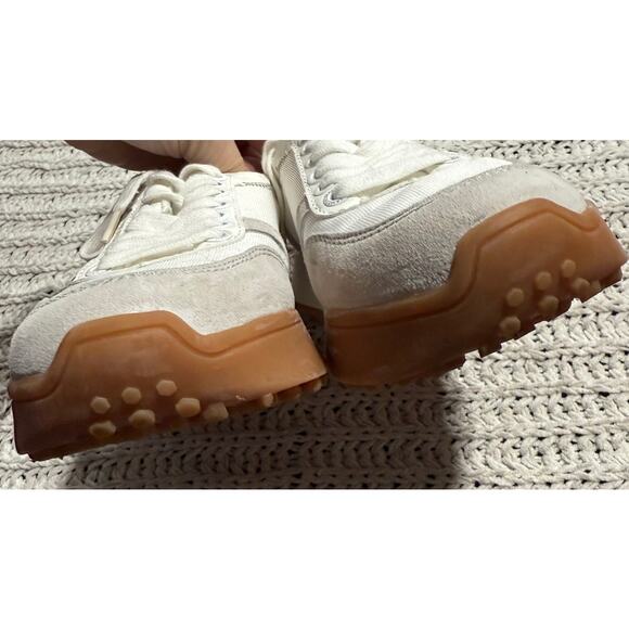 Sam Edelman Layla EM Sneakers Leather Women's Size 6.5 M EU 36.5 White Lace Up - Picture 6 of 10